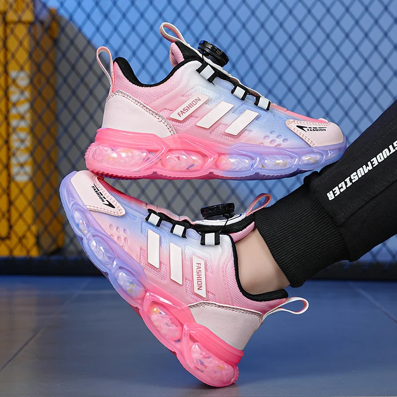 Parent-child-shoes-Girls-Shoes-Convenient-knobs-Children-s-sneakers-Fall-boys-Breathable-mesh-shoes-Running-2