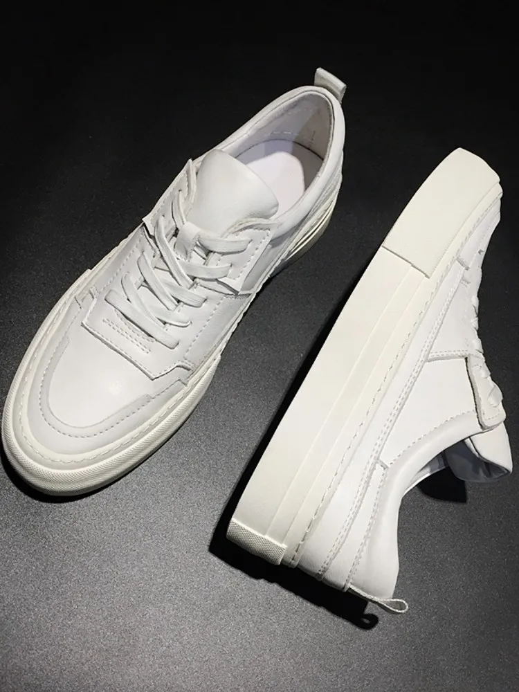 Fashion-Men-White-Genuine-Leather-Skateboard-Shoes-Thick-Platform-Flats-Lace-Up-Sneakers-Casual-Cowhide-Jogger-3